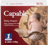 Amazon.com: Capable Pañales para recién nacido, talla 1, 120 ...