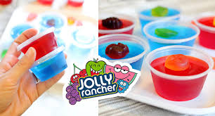 I think these would be great to serve at a summertime bbq. Jolly Rancher Jello Shots Recipe Blue Raspberry Tropical Punch