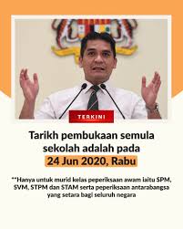 Tarikh rasmi sesi persekolahan 2020 di seluruh negeri di malaysia|tidak lama lagi cuti persekolahan akan berakhir. Sekolah Mula Dibuka Pada 24 Jun Secara Berperingkat Sabah Post