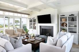 5.0 out of 5 stars. Light Gray Linen Sofa And Dark Brown Coffee Table With Drawers Transitional Living Room