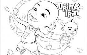 Gambar upin ipin hitam putih untuk diwarnai download now gambar upi. Lukisan Upin Ipin Hitam Putih Cikimm Com