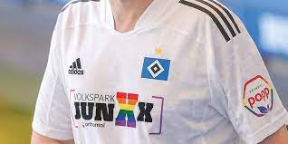 • modernes, dunkelblaues trikot mit blauen aktzenten auf der. Schwul Lesbischer Fanclub Hsv Tragt Gegen Ksc Volksparkjunxx Auf Dem Trikot Mopo De