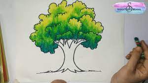 Begin by drawing two parallel lines. How To Draw And Color Tree Realistic Tree Drawing Very Easy Method To Draw And Color A Tree Youtube
