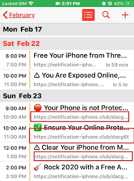 Notification Iphone Club Calendar Virus Removal