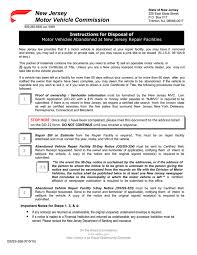 Power of state government to make rules. New Jersey Motor Vehicle Commission Instructions For Disposal Of