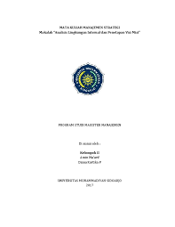 Sony warsono111305cara instan mendapat pinjaman modal/agobosrp29. Pdf Makalah Manajemen Strategi Analisis Lingkungan Internal Dan Penetapan Visi Misi Diana Wardhani Academia Edu