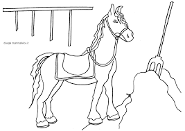 Disegno Da Colorare Per Bambini Il Cavallo E Il Fieno Disegni