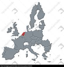 Landkarte niederlande (umriss mit städten) weitere karten zur region. Karte Der Europaischen Union Niederlande Hervorgehoben Lizenzfreies Bild 5522225 Bildagentur Panthermedia