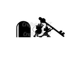 Digital File Disney Cinderella Mice Gus Jaq With Key And Mousehole Svg For Silhouette Cameo Cricut Broth Cinderella Mice Cinderella Silhouette Mouse Silhouette