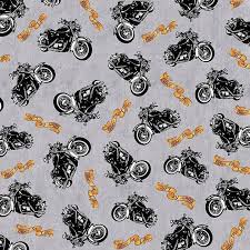 Motorcycles On Grey Fabric By Half Yard Biker Fabric Printed Quilting Cotton Biker Quilting Fabric Men Sewin Quilting Treasures Fabric Stores Online Quilts