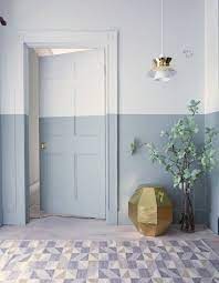 muur tot halverwege verven eenig wonen blauwe hal hal decor hal kleuren