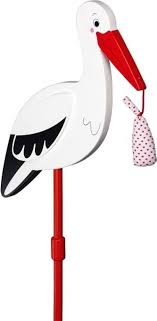 Storch schablone zum ausdrucken mit holz : Unbekannt Blumenstecker Storch Mit Babytuch 77 Cm Amazon De Garten