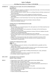 The emergency management plan (emp) documents the framework of how george brown college will respond and recover from the effect of an emergency. Community Program Manager Resume Samples Velvet Jobs