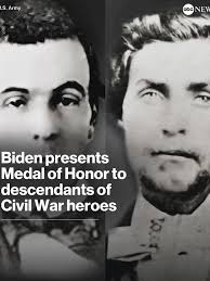 Two Union soldiers who took part in one of the U.S. military's first  special operations 162 years ago were posthumously awarded the Medal of  Honor by Pres. Biden
