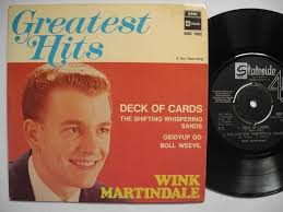 WINK MARTINDALE DECK of Cards 7" vinyl UK Dot 1964 Four prong label design  b/w $5.98