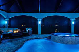 Led Sconces By Sunset Lighting Design Llc Tampa Fl In 2020 Lanai Lighting Pool Cage Florida Pool