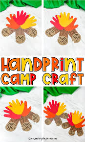 10 art projects for toddlers and preschoolers. Handprint Campfire Craft For Kids Free Template