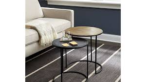 Knurl Nesting Accent Tables Set Of Two Reviews Crate And Barrel Small Accent Tables Nesting Accent Tables Coffee Table
