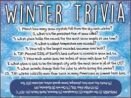 People have been known to take a fall, and it is quite rare you will find a person who has never fallen down and gotten a bruise or scratch. Winter Trivia Jamestown Gazette