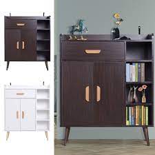 Topeakmart modern wood and high qulity sofa/entry console table with storage open shelf 2 cabinet doors for entryway/living room 41.7 inch espresso 4.3 out of 5 stars 3 $135.99 $ 135. Side Cabinet Hallway Storage Unit Console Table Entrance Shelf Cupboard 2 Color Ebay