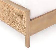 3r studios woven rattan panel headboard. Rhian Brown Woven Cane Mango Wood Coastal Beds