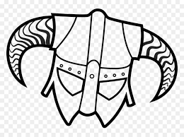 It is a very clean transparent background image and its resolution is 898x852 , please mark the image source when quoting it. Skyrim Dragonborn Coloring Pages 5 By Brian Skyrim Iron Helmet Drawing Hd Png Download Vhv