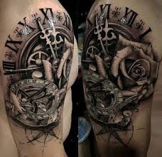 Clock Tattoos For Men Mens Shoulder Tattoo Tattoos Watch Tattoos
