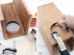 Diy wooden coffee mug holder. Wooden Sofa Sleeve With Cup Holder A Beautiful Mess