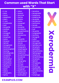 450+ Words Starting with X List, Meaning, PDF