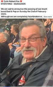 Condolences to Colin Fox, former ETS student 1964-1967