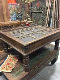 Https Www Houzz Com Product 107787216 Consigned Antique Handcarved Haveli Door Table Unique Style Coffee Traditional Coffee Table Door Table Old Door Tables