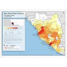 The figure above is a map of west africa, showing the wide geographic spread of cases of ebola viral disease during the ongoing outbreak. Ebola Outbreak American Red Cross