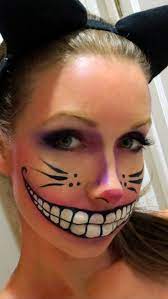 Cute Yet Creepy Diy Halloween Party Make Up Creepy Makeup Halloween Make Cheshire Cat Makeup