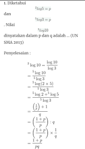 Nilai dari 2log 4 + 2log 12 2log 6 =. Sifat Contoh Soal Serta Pembahasan Logaritma Matematika Dwi Purwanto