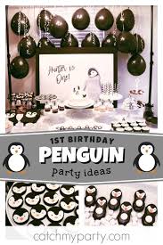 Penguin Birthday Hunter S First Birthday Penguin Party Catch My Party Penguin Birthday Party Penguin Themed Birthday Party Penguin Birthday
