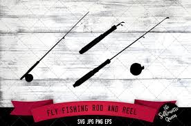 Download Fly Fishing Rod With Reel Cricut Files Silhouette Studio Vector Design Cut File Scan N Cut Eps File Dxf Png The Silhouette Queen