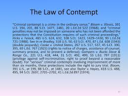 The contempt of court act, 1971, act merely mention the procedure for also, suo moto powers of the court to initiate such proceedings only serve to complicate matters. Ppt The Law Of Contempt Powerpoint Presentation Free Download Id 1053240