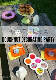 Doughnut Decorating Party Ideas Moms Munchkins Birthday Party Activities Donut Party Decorations Birthday Breakfast Party