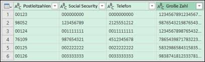 Zahlenadjektive wie „andere viel, wenig, ein schreibt man klein: Beibehalten Fuhrender Nullen Und Grosser Zahlen Excel