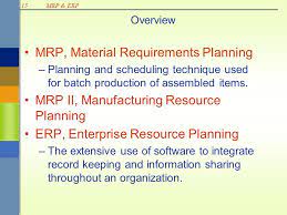 Mrp ii means manufacturing resource planning this is a extension to material requirements planning (mrp). Mrp Mrp Ii And Erp Ppt Download
