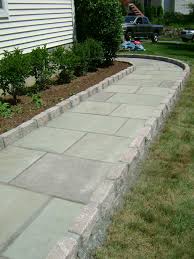 Bluestone Walkway With Belgium Block Edging J Villa Mason