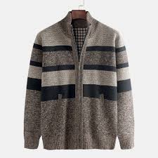 Vtg knitting sewing crochet stand up fabric folding basket wood frame seashell. Mens Woolen Knitting Stand Collar Patchwork Thick Casual Jacket Alexnld Com