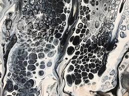 Black And White Acrylic Painting Abstract Tags Swipe Techniquedeby Colesafter Being Told In High School That She Was So Bad At Art That She Should Switc Acrylic Pouring Pouring Painting Fluid Painting