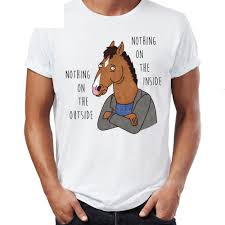 Bojack Horseman Nothing On The Inside Nothing On The Outside Cheap Sale Youth Pablo Escobart T Shirts Short Sleeved Clothes Crewneck Online Tees Costume Men T Shirt Bojack Horseman