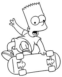 Coloringanddrawings.com provides you with the opportunity to color or print your bart simpson funny drawing online for free. Bart Simpson Coloring Page To Print Simpsons Topcoloringpages Net