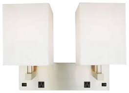 These outlets provide the same power as a usb phone charger, cost less than twice as much, and free up ac outlets, as well. Bathroom Lighting Fixtures With Electrical Outlet Image Of Bathroom And Closet