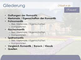 Allerdings steht beethoven nicht ausschließlich für die zeit der aufklärung, vielmehr leitet er mit seiner musik zur romantik über, die sich gegen die kühle logik der aufklärung wehrt und den empfindungen wieder mehr raum geben möchte. Gattungen Der Romantik