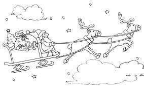 Babbo Natale Da Stampare E Colorare Babbo Natale Sulla Slitta Disegni Da Colorare Babbo Natale Colori Di Natale
