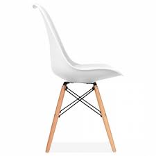 Midland oak furniture frr mof style dining wooden chairs wood legs & comfortable padded seat home office design chair dining chair (white, 1) 4.4 out of 5 stars 806 £49.99 £ 49. White Soft Pad Dining Chair With Dsw Style Wood Legs Cult Uk