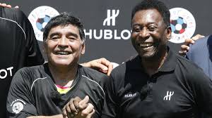 Pelé played professionally in brazil for two decades, winning three world cups along the way as an adolescent, pelé joined a youth squad coached by waldemar de brito, a former member of the. Diego Maradona Pele Mourns Death Of Argentina Barcelona And Napoli Legend Eurosport